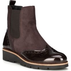 Buty damskie. Pomarańczowe botki damskie Wittchen, ze skóry, sportowe, bez obcasa, na platformie, bez zapięcia. W wyprzedaży za 489,90 zł.
