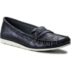Mokasyny TAMARIS - 1-24604-20 Navy Metallic 824. Niebieskie mokasyny damskie Tamaris, ze skóry. W wyprzedaży za 179,00 zł.