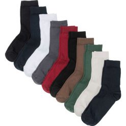 Skarpetki basic (10 par) bonprix kolorowy. Czarne skarpetki damskie bonprix, bez wzorów. Za 54,99 zł.