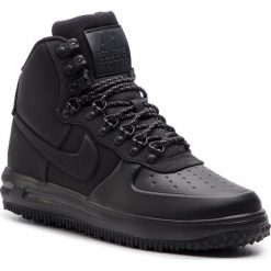 Buty NIKE - Lunar Force 1 Duckboot '18 BQ7930 003 Black/Black/Black. Czarne półbuty męskie Nike, na co dzień, bez wzorów, ze skóry ekologicznej, bez zapięcia. W wyprzedaży za 499,00 zł.