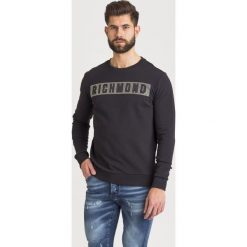 BLUZA TOWERHILL JOHN RICHMOND. Czarne bluzy męskie John Richmond, xxl, z nadrukiem, z bawełny, z okrągłym kołnierzem, bez rękawów, bez kaptura. Za 325,00 zł.