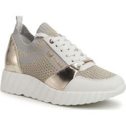 Sneakersy BALDININI - 098402XNASK908686RXX Bianco/Platin. Żółte półbuty damskie Baldinini, na co dzień, bez wzorów, ze skóry, bez obcasa, na płaskiej podeszwie, bez zapięcia. W wyprzedaży za 1209,00 zł.