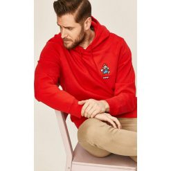 Levi's - Bluza x Super Mario. Czerwone bluzy męskie Levi's®, s, z aplikacjami, z bawełny, z kapturem, bez rękawów, z kapturem. W wyprzedaży za 259,90 zł.