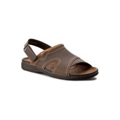 CESARE CAVE MI07-A568-A426-04. Pomarańczowe sandały męskie Cesare Cave, ze skóry, bez zapięcia. Za 119,99 zł.