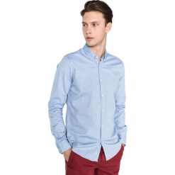 Tom Tailor Koszula Niebieski. Niebieskie koszule męskie Tom Tailor, s, bez wzorów, z bawełny, bez kołnierzyka, z długim rękawem. Za 154,95 zł.