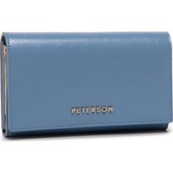 Duży Portfel Damski PETERSON - 466-09-12-01 Sky Blue. Niebieskie portfele damskie Peterson, bez wzorów, ze skóry. Za 139,00 zł.