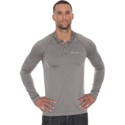 Brubeck Koszulka męska polo Prestige z długim rękawem szara r. L (LS10620). Szare koszulki polo męskie marki Brubeck, m, z długim rękawem. Za 215,89 zł.