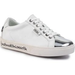 Sneakersy KARL LAGERFELD - KL60105 White Lthr W/Silver. Białe półbuty damskie KARL LAGERFELD, ze skóry. W wyprzedaży za 509,00 zł.