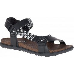 Merrell Sandały Damskie Around Town Sunvue Woven Black 4 (37). Czarne sandały damskie Merrell, bez wzorów, sportowe, bez obcasa, bez zapięcia. W wyprzedaży za 289,00 zł.