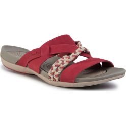 Klapki CLARKS - Tealite Slide 261502804 Red. Czerwone klapki damskie Clarks, bez wzorów, ze skóry, bez obcasa. W wyprzedaży za 239,00 zł.