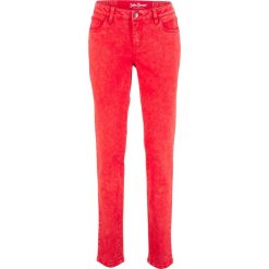 Dżinsy ze stretchem SLIM bonprix czerwony. Czerwone jeansy damskie bonprix, bez wzorów, z jeansu. Za 109,99 zł.