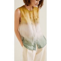 Mango - Bluzka Tie. Szare bluzki damskie Mango, s, bez wzorów, z poliesteru, z okrągłym kołnierzem, bez rękawów. W wyprzedaży za 69,90 zł.