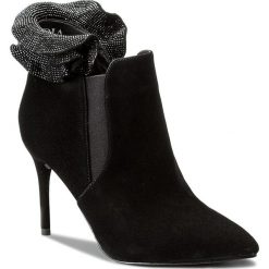 Buty zimowe damskie: Botki SCA'VIOLA - F-20 Black Suede