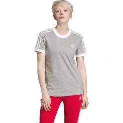 Adidas Originals 3-Stripes Koszulka Szary. Szare koszulki damskie adidas Originals, s, z haftami, z bawełny, bez kołnierzyka, z krótkim rękawem. Za 128,95 zł.