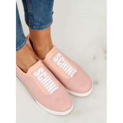 Trampki damskie rózowe. Różowe buty sportowe damskie FunKee.pl, bez wzorów, z tkaniny, bez zapięcia. Za 95,99 zł.