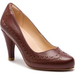 Półbuty CLARKS - Dalia Ruby 261349454 Tan Leather. Brązowe półbuty damskie skórzane marki Clarks, na obcasie. W wyprzedaży za 319,00 zł.