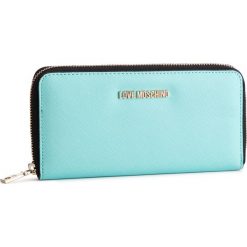 Duży Portfel Damski LOVE MOSCHINO - JC5552PP06LQ0700 Azzurro. Zielone portfele damskie Love Moschino, bez wzorów, ze skóry ekologicznej. Za 369,00 zł.