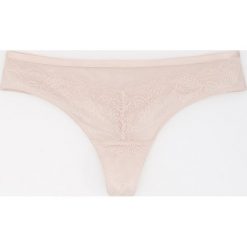 Koronkowe stringi - Beżowy. Brązowe stringi damskie Reserved, s, bez wzorów, z koronki. Za 24,99 zł.