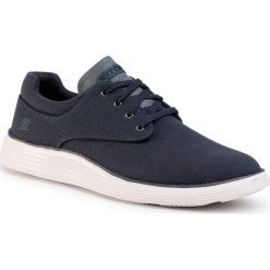 Półbuty SKECHERS - Burbank 204083/NVY Navy. Niebieskie półbuty męskie Skechers, na co dzień, bez wzorów, ze skóry ekologicznej, eleganckie, bez zapięcia. W wyprzedaży za 219,00 zł.