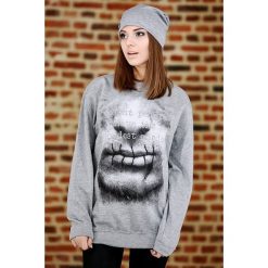 Bluza marki UNDERWORLD unisex Silent people. Szare bluzy damskie Underworld, s, bez wzorów, z materiału, bez rękawów, bez kaptura. Za 119,99 zł.