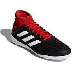 Buty piłkarskie adidas Predator Tango 18.3 In M DB2128. Czarne buty sportowe męskie Adidas, z materiału, z paskami, do piłki nożnej. W wyprzedaży za 359,00 zł.