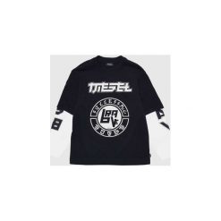 T-shirty z długim rękawem Dziecko Diesel 00J4KG KYAN4 TSOUND. Czarne t-shirty chłopięce Diesel, bez wzorów, z długim rękawem. Za 180,89 zł.