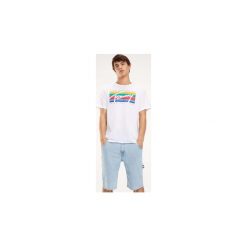 T-shirty z krótkim rękawem Tommy Jeans DM0DM06079 TOMMY RAINBBOW. Białe t-shirty męskie Tommy Jeans, s, bez wzorów, z jeansu, bez kołnierzyka, krótkie. Za 131,30 zł.