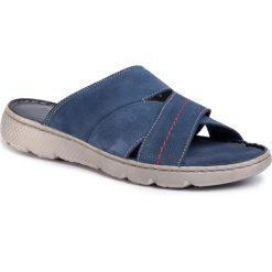Klapki LASOCKI FOR MEN - MB-APOL-03 Jeans. Niebieskie klapki męskie Lasocki For Men, z jeansu, bez zapięcia. Za 99,99 zł.