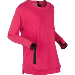 Bluza, długi rękaw bonprix różowy hibiskus - czarny. Różowe bluzy damskie bonprix, długie. Za 89,99 zł.