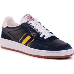 Sneakersy POLO RALPH LAUREN - Court 809784402001 Navy/Gold Bugle/White. Niebieskie sneakersy męskie Polo Ralph Lauren, na co dzień, bez wzorów, z zamszu, eleganckie, bez zapięcia. W wyprzedaży za 359,00 zł.