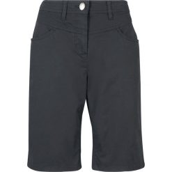 Bermudy ze stretchem bonprix czarny. Czarne spodnie damskie bonprix. Za 42,99 zł.