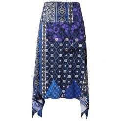 Desigual Spódnica damska Fal Katherine Navy 19SWFK14 5000 (rozmiar M). Niebieskie spódniczki damskie Desigual, m, bez wzorów. W wyprzedaży za 136,00 zł.