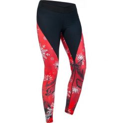 Spodnie damskie: Feelj Legginsy damskie termiczne Deer czarno-czerwone r. S