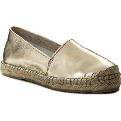 Espadryle EVA MINGE - Sewilla 3N 18MJ1372399ES 711. Żółte espadryle damskie Eva Minge, ze skóry ekologicznej, na płaskiej podeszwie. W wyprzedaży za 179,00 zł.