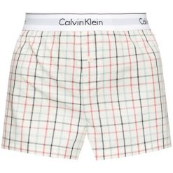 Szorty piżamowe Calvin Klein Underwear 000QS6080E. Brązowe piżamy damskie Calvin Klein Underwear, xl, bez wzorów, z bawełny, bez rękawów. Za 139,00 zł.