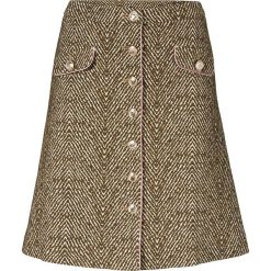 Spódnica w kolorze khaki. Brązowe spódniczki damskie Heine, bez wzorów, midi, rozkloszowane. W wyprzedaży za 125,95 zł.