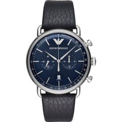Zegarek EMPORIO ARMANI - Aviator AR11105 Blue/Silver. Niebieskie zegarki męskie marki Emporio Armani. Za 1159,00 zł.
