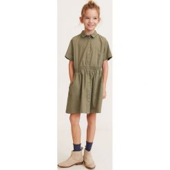 Mango Kids - Sukienka dziecięca Last 110-152 cm. Czerwone sukienki dziewczęce Mango Kids, bez wzorów, z bawełny, casualowe, z krótkim rękawem, krótkie, mini, rozkloszowane. Za 89,90 zł.
