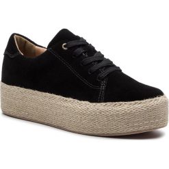 Espadryle KAZAR - Misty 38073-02-00 Black. Czarne espadryle damskie Kazar, bez wzorów, ze skóry, na wysokim obcasie, na platformie. W wyprzedaży za 289,00 zł.