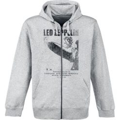 Led Zeppelin UK Tour '69 Bluza z kapturem rozpinana szary. Szare bluzy męskie marki Led Zeppelin, s, z nadrukiem, z kapturem, bez rękawów, z kapturem. Za 144,90 zł.