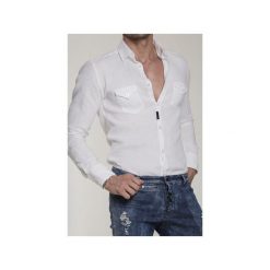Koszula BLACK COLT CLASSIC 1. Białe koszule męskie na spinki Guns&tuxedos, z tkaniny. Za 399,00 zł.