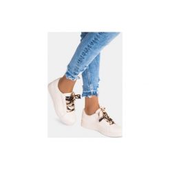 Buty sportowe damskie: Beżowe buty sportowe Moda