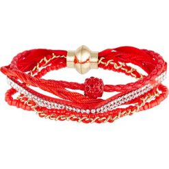 Bransoletki damskie: Bransoletka z kryształkami Swarovski w kolorze czerwonym