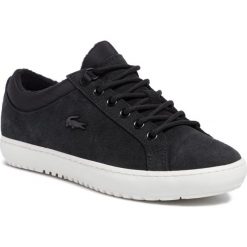 Sneakersy Lacoste Straightset Insulate 3191 Cfa 7-38CFA0008454. Czarne półbuty damskie Lacoste, bez wzorów, bez obcasa, bez zapięcia. W wyprzedaży za 299,00 zł.
