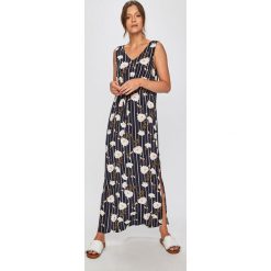 Vero Moda - Sukienka. Niebieskie sukienki damskie Vero Moda, na co dzień, s, bez wzorów, z wiskozy, casualowe, bez kołnierzyka, bez rękawów, maxi, proste. Za 129,90 zł.