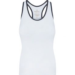 Top MONREAL LONDON. Białe bluzki damskie Monreal London, bez wzorów, z dzianiny, z kontrastowym kołnierzykiem. W wyprzedaży za 211,00 zł.