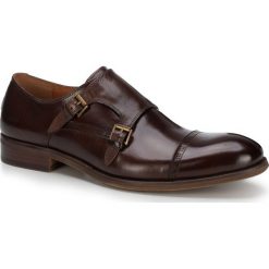 Buty męskie. Czarne półbuty męskie Wittchen, do pracy, bez wzorów, ze skóry, klasyczne, ze sprzączką. Za 499,90 zł.