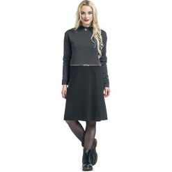 Disturbia Splice Zip Dress Sukienka czarny. Czarne sukienki damskie marki Disturbia, l, bez wzorów, prążkowane, bez kołnierzyka, bez rękawów. Za 244,90 zł.