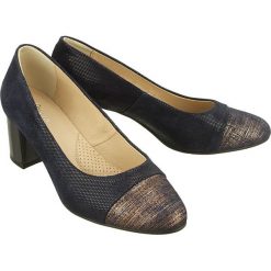 MARCO SHOES 0833P-350-473-1 granatowy, czółenka damskie. Niebieskie czółenka damskie Marco Shoes, bez wzorów, ze skóry, bez obcasa, na obcasie. Za 249,90 zł.