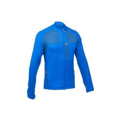 Bluza polarowa FH500 Helium męska. Niebieskie bluzy męskie QUECHUA, m, bez wzorów, z elastanu, z dekoltem na plecach, bez rękawów, bez kaptura. Za 129,99 zł.